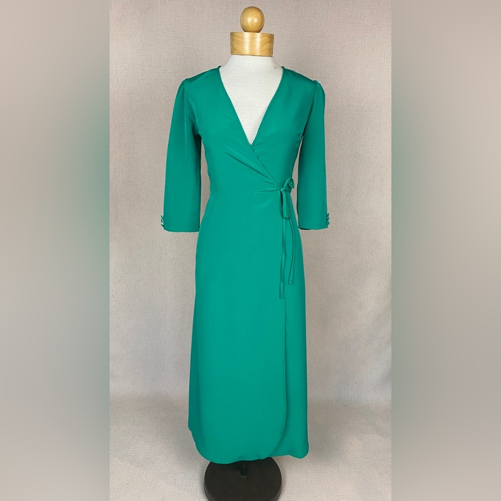 Topshop Gorgeous Emerald Green Wrap Dress